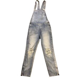 BoohooMAN Blue‎ Denim Overalls - Size L